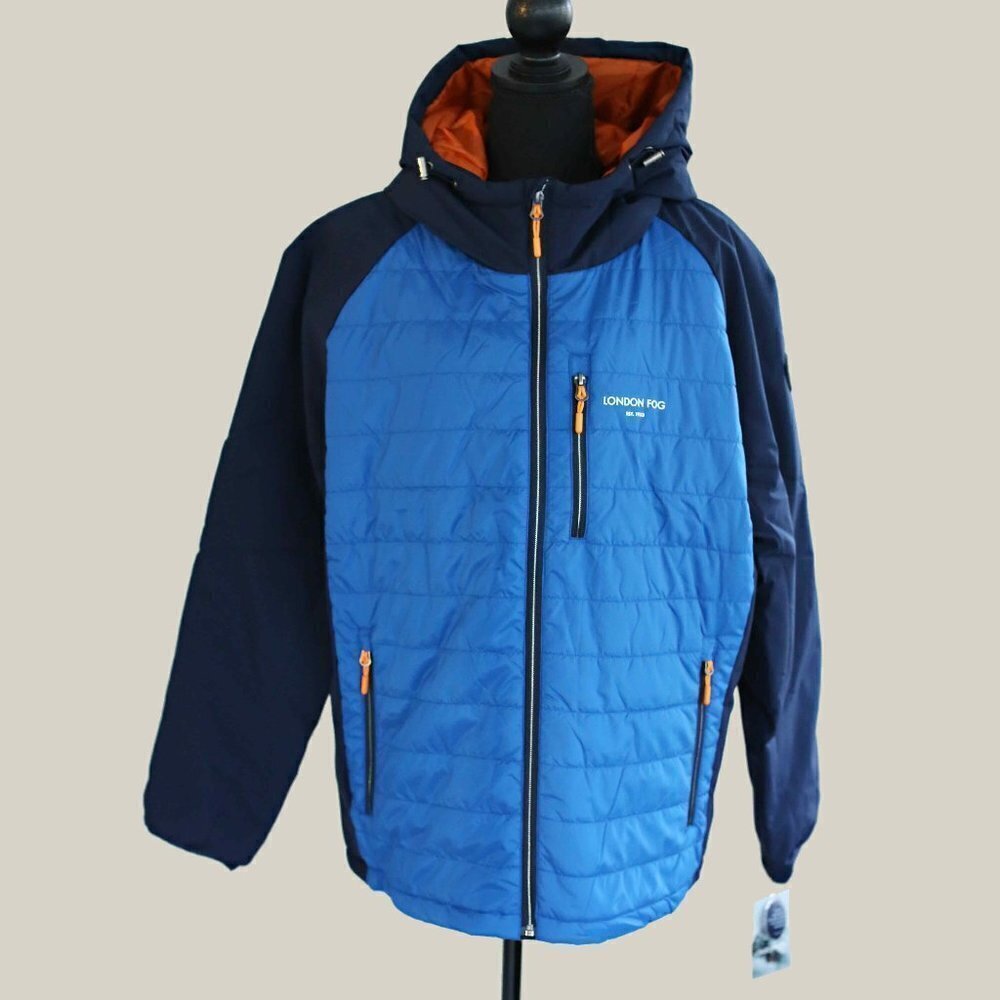NWT! Mens London Fog Mixed Media Active Jacket, True Blue, Size XL - Picture 3 of 10
